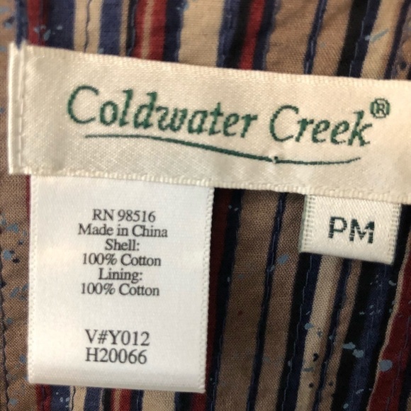 Coldwater Creek Reversible Blue Tan Wine Jacket Size P Med - Picture 7 of 7